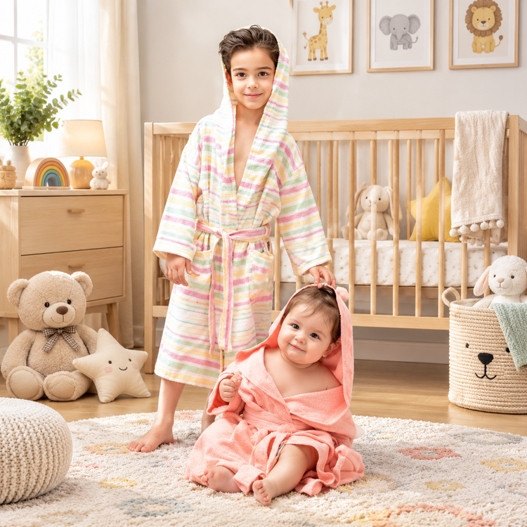حوله تن پوش یزدی کودک برند ابراهیمی سایز 60 - 75 - 90