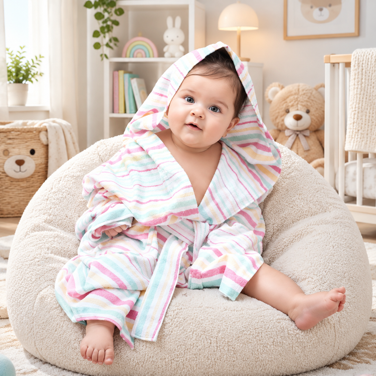 حوله تن پوش یزدی کودک برند ابراهیمی سایز 60 - 75 - 90